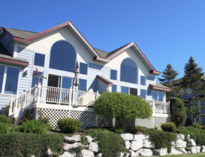 An exterior view of a beautiful West Michigan vacation rental.